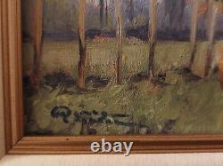 Old Painting Painting Hsb Dipinto Gemälde Olio Sur Bois Signed