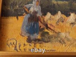 Old Painting Painting Hsb Dipinto Gemälde Olio Sur Bois Signed