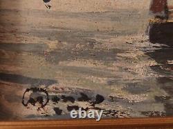 Old Painting Painting Hsb Dipinto Gemälde Olio Sur Bois Signed