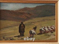 Old Painting Painting Hsb Dipinto Gemälde Olio Sur Bois Signed