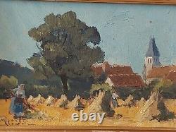 Old Painting Painting Hsb Dipinto Gemälde Olio Sur Bois Signed