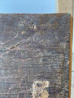 Old Painting Religious Painting On Wood Signed G. V. S