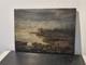Old Painting Signed 19th Century Oil On Wood