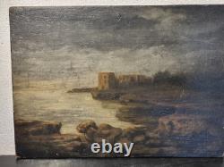 Old Painting Signed 19th Century Oil on Wood