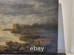 Old Painting Signed 19th Century Oil on Wood