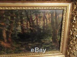Old Painting Under Wood Oil On Panel Signed To Dechy Frame Dore