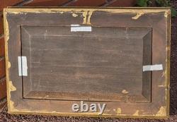 Old Paintings. Marine Landscape with Sails Oil Painting on Wood Panel