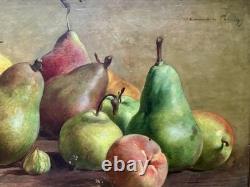 Old Paintings, Still Life with Pears, Circa 1900