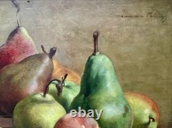 Old Paintings, Still Life with Pears, Circa 1900