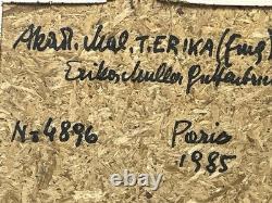 Old Paris Paintings Oil on Wood Lot of 2 Years 85 and 86 Signed T Erika