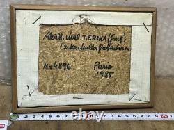 Old Paris Paintings Oil on Wood Lot of 2 Years 85 and 86 Signed T Erika