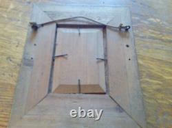 Old Portrait Young Girl. Oil on Wood