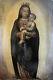 Old Religious Table Madonna And Child Oil Wood Panel Retable Xvii