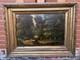 Old Signed Painting. Landscape Under The Woods. Oil On Wood Panel.