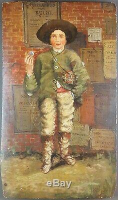 Old Table Character Painting Oil Antique Oil Painting Dipinto Gemälde