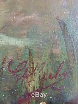 Old Table Character Painting Oil Antique Oil Painting Dipinto Gemälde