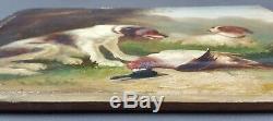 Old Table Game Hunting Dogs And Antique Oil Painting Oil Painting