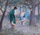 Old Tableau By Henri Delavelle: Rome, Greek Antiquity, Illustration Couple