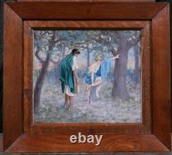 Old Tableau by Henri Delavelle: Rome, Greek Antiquity, Illustration Couple
