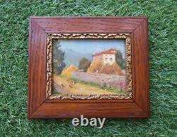 Old Very Beautiful Small Picture Landscape Bucolic Hens Beaulieu Le Puy En Velay