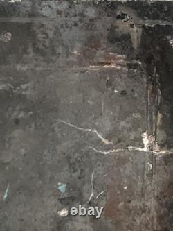 Old mixed-media oil painting, sculpture, horse and rider, signed Revest