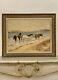 Old Oil Painting Landscape Camargue Horses Circus People Genre Scene