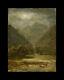 Old Painting, French School 19th Century. Mountain Landscape