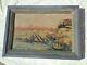 Old Painting Oil On Wood Signed By A Bonnaud 1929 Seaside