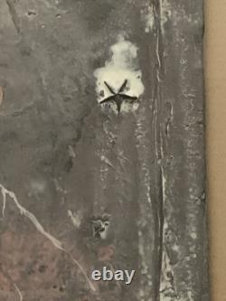 Old painting oil mixed composition sculpture portrait child motif moldings