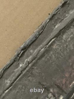 Old painting oil mixed composition sculpture portrait child motif moldings