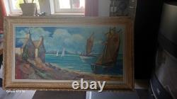 Old painting oil on wood