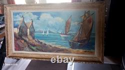 Old painting oil on wood