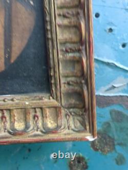 Old painting, oil on wood: Jesus Christ oil painting on wood