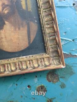Old painting, oil on wood: Jesus Christ oil painting on wood