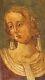 Old Painting Signed Woman Of Nobility Oil Painting On Wooden Panel