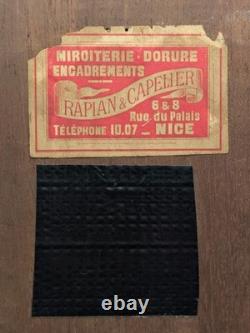 Old portrait of a woman signed by Yves Edgar Muller Oil on wood panel 16x22 cm