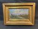 Old Wooden Painting In Oil On Gilded Panel By G. Costeau