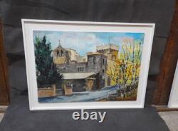 Opme 63 Puy-de-Dôme Auvergne Oil on wood by C. Reverdeau 47.5 × 65.5 cm