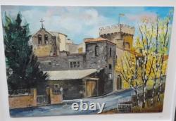 Opme 63 Puy-de-Dôme Auvergne Oil on wood by C. Reverdeau 47.5 × 65.5 cm