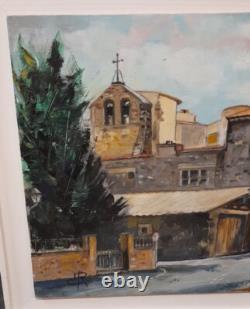 Opme 63 Puy-de-Dôme Auvergne Oil on wood by C. Reverdeau 47.5 × 65.5 cm