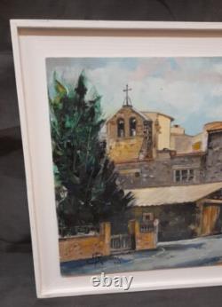 Opme 63 Puy-de-Dôme Auvergne Oil on wood by C. Reverdeau 47.5 × 65.5 cm