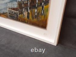 Opme 63 Puy-de-Dôme Auvergne Oil on wood by C. Reverdeau 47.5 × 65.5 cm
