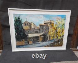 Opme 63 Puy-de-Dôme Auvergne Oil on wood by C. Reverdeau 47.5 × 65.5 cm