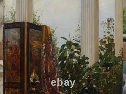 Oriental Interior, screen, carpet, column, perfume. Paul Henri BREHAM (1850–1933)