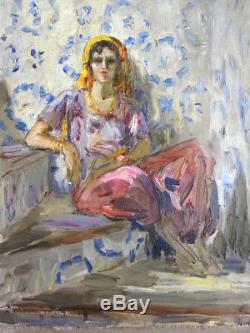+++ Orientalist Painting Dodonne Barthalot Morocco Portrait Orientalism +++
