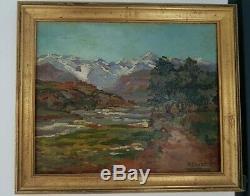 Orientalist Painting. Painting Signed Pinatel Raphael (1875-1933) Asni Morocco