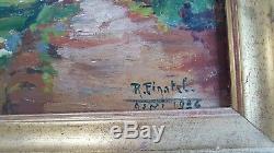 Orientalist Painting. Painting Signed Pinatel Raphael (1875-1933) Asni Morocco