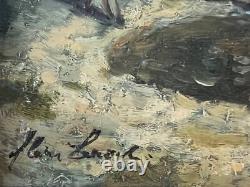 Orientalist School, Stop in the Oasis HSP signed. 19x24 cm