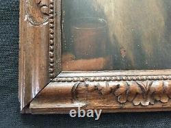 Original 18th Century Antique Painting, Oil On Wood