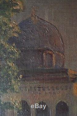 Original Painting Orientalist Oil On Canvas Jerusalem 1900 Ad